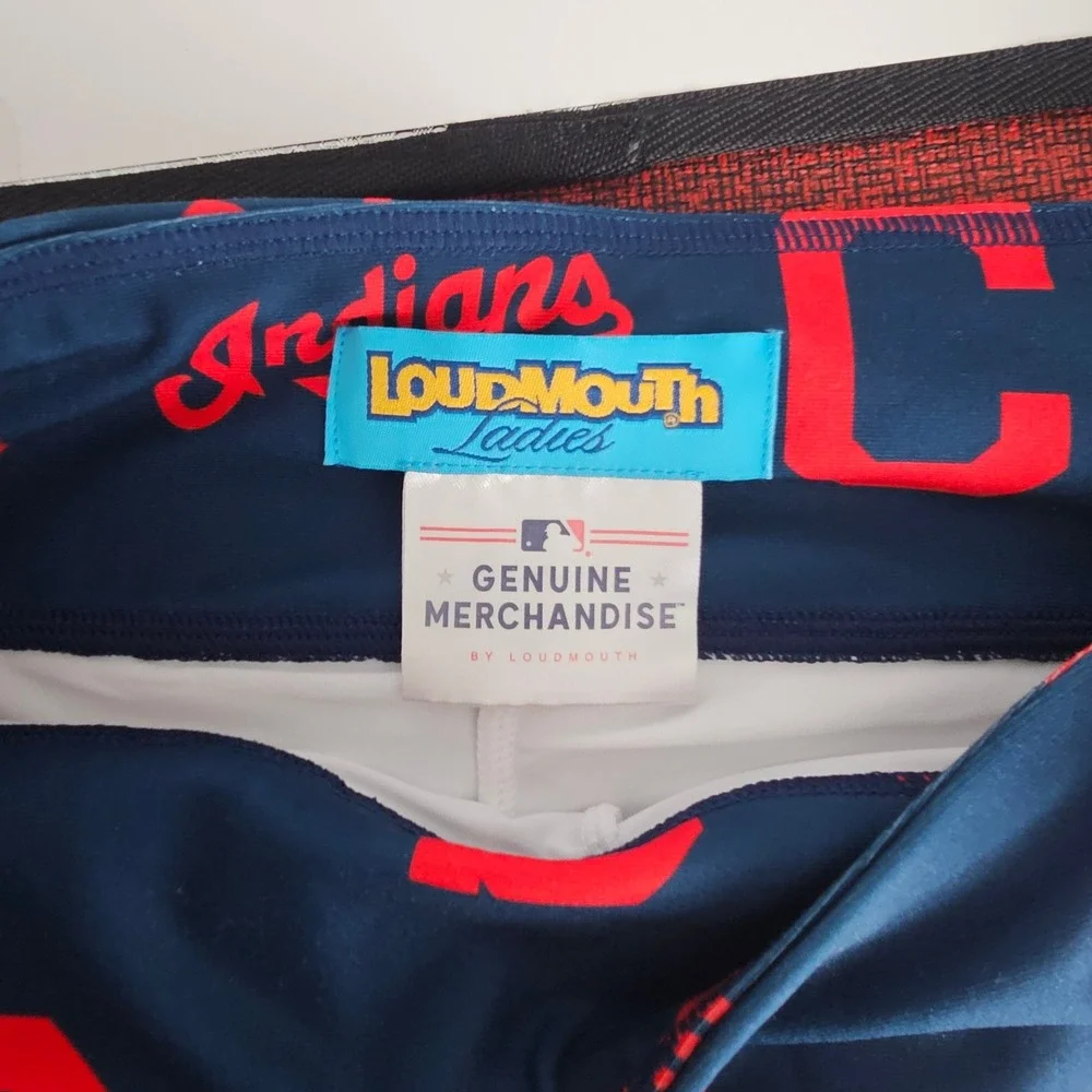 Loudmouth Cleveland Indians Active Skort S Navy MLB Logo Golf Skirt‎ Deadstock